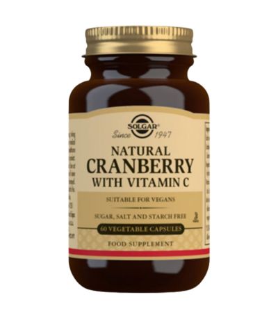 Arándano Rojo con Vitamina-C 400Mg SinGluten Vegan 60caps Solgar