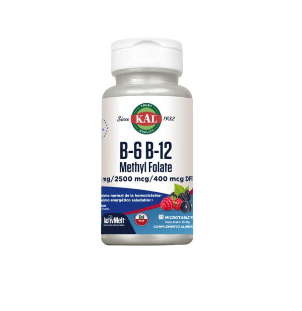 B-6, B-12 Methyl Folate 60 comp.sublinguales Kal