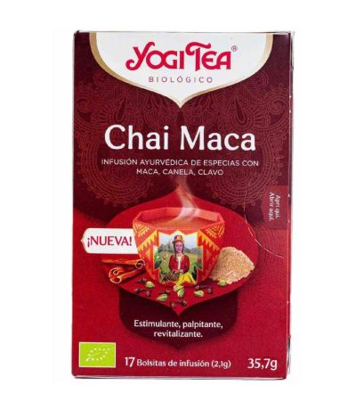 Chai Maca Infusión SinGluten Bio Vegan 17inf Yogi Tea