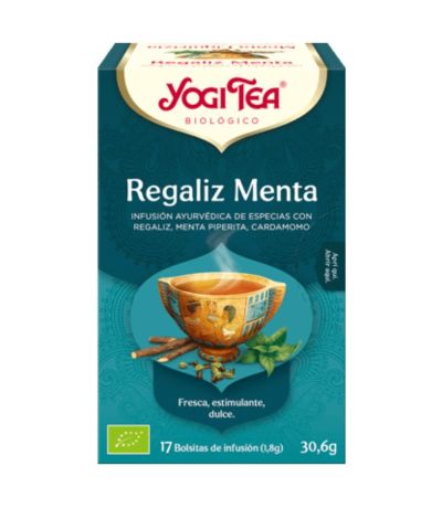 Infusión Regaliz Menta SinGluten Bio Vegan 17inf Yogi Tea
