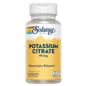 Potasio Citrato 99Mg Vegan 60caps Solaray
