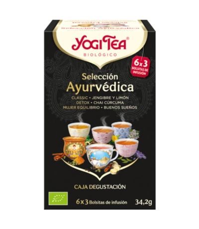 Selección Ayurvedica Tes Variados SinGluten Bio Vegan 18inf Yogi Tea
