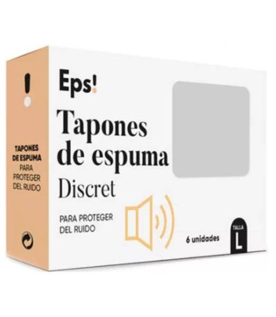 Tapones Espuma Discret Talla L 6 un caja EPS