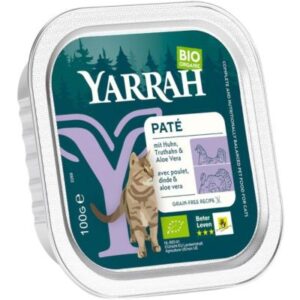 Tarrina Comida para Gatos con Pavo Bio 100g Yarrah