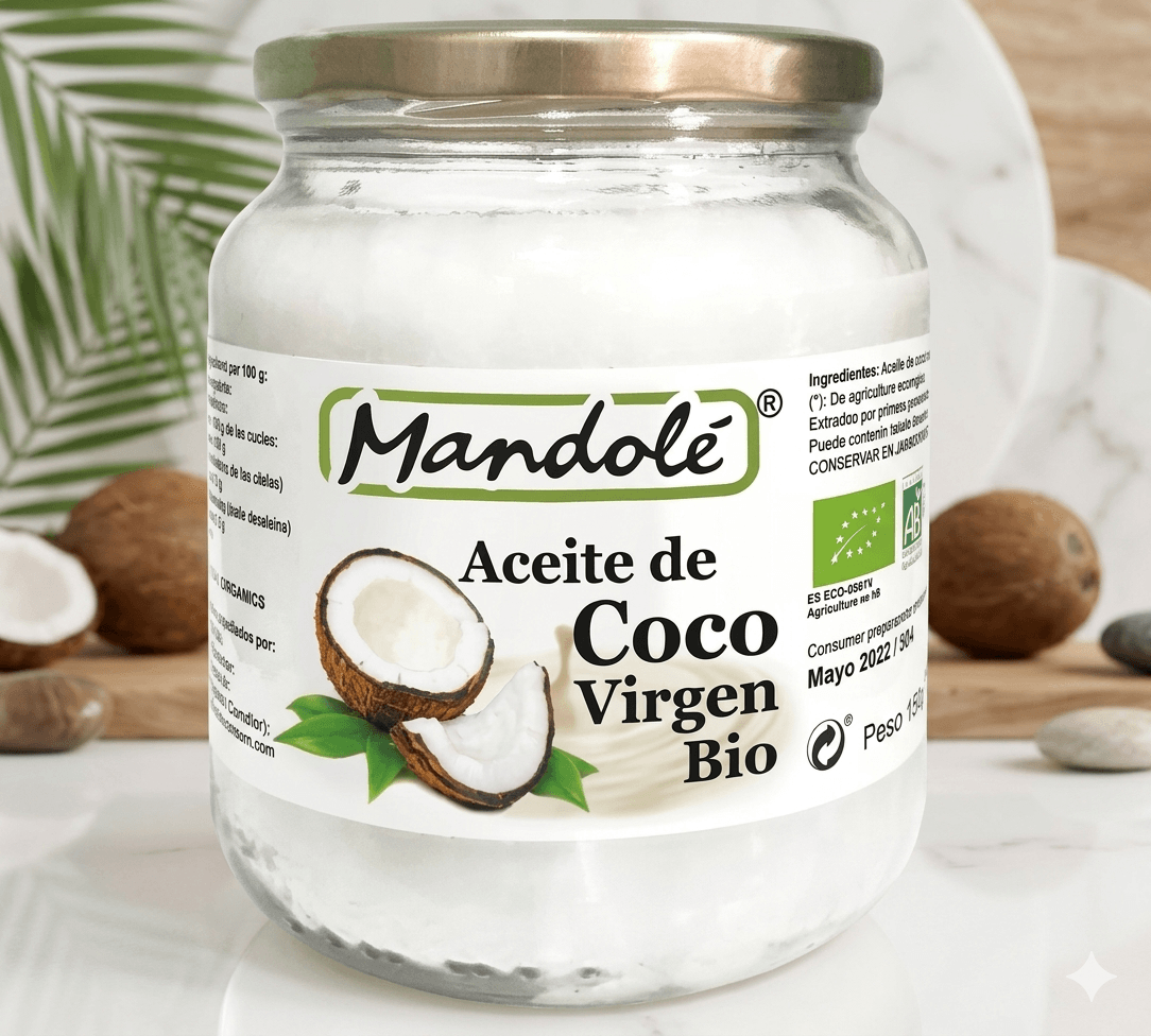 Aceite Coco Virgen Bio 550g Mandole