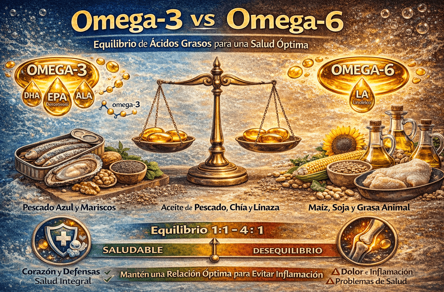 Lee más sobre el artículo <strong>Ácidos Grasos Omega 3 y Omega 6</strong>